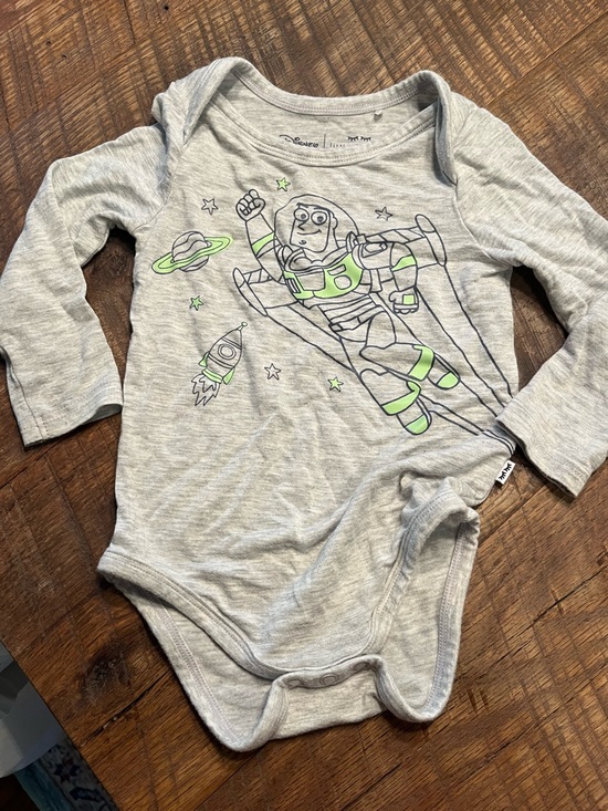 Little Sleepies Other - Little Sleepies Disney Baby Gray Buzz Lightyear Graphic One-Piece